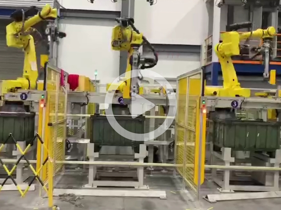 智能工廠中的機(jī)械手電永磁夾具工作現(xiàn)場 智能工廠中的機(jī)械手電永磁夾具工作現(xiàn)場