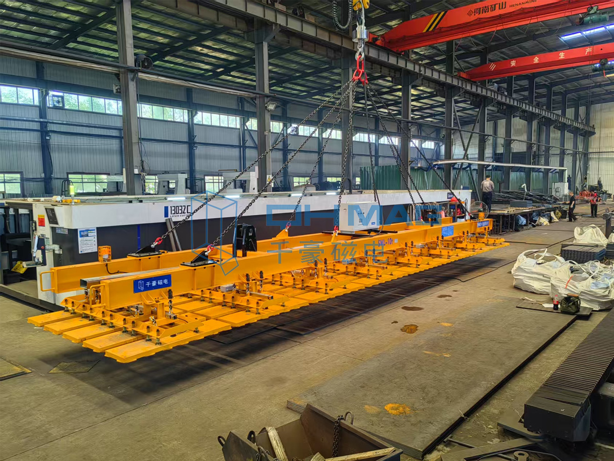 河北重工企業激光切割車間升級案例：電永磁吊具提效90%+，年節電50%